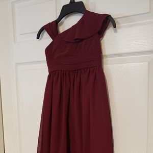 kids girls junior bridesmaid dress size 6 wine